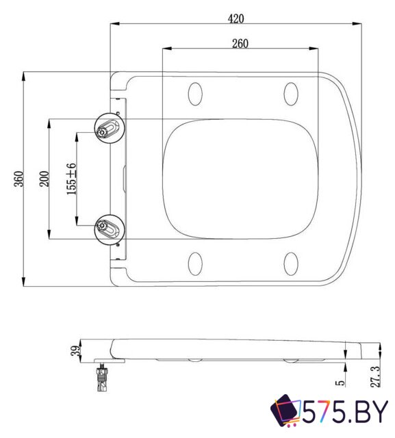 Сиденье для унитаза Lavinia Boho Aveo 33290600 в магазине 575.by