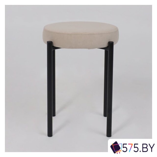 Табурет AksHome BOB (b03 Cream Lux\черный) в магазине 575.by