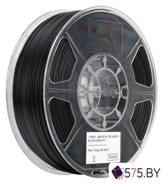 Пластик eSUN ABS-HT ABS-HT175B1TZ1 (1.75мм, 1кг, черный) в магазине 575.by