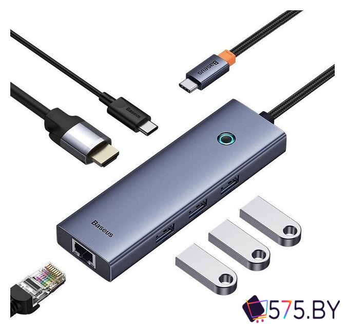 Док-станция Baseus UltraJoy Series 6-Port Hub Docking Station B00052802811-00 в магазине 575.by