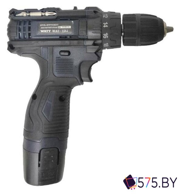 Дрель-шуруповерт WATT WAS-12Li 1.012.025.21 (с 2-мя АКБ, кейс) в магазине 575.by