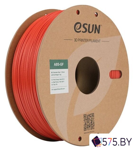 Пластик eSUN ABS-GF ABS-GF175R1TZ1 (1.75мм, 1кг, красный) в магазине 575.by