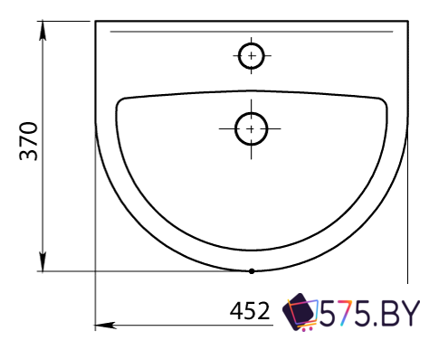 Умывальник Santeri Родничок 37x45.2 [1.3131.0.S00.10B.0] в магазине 575.by