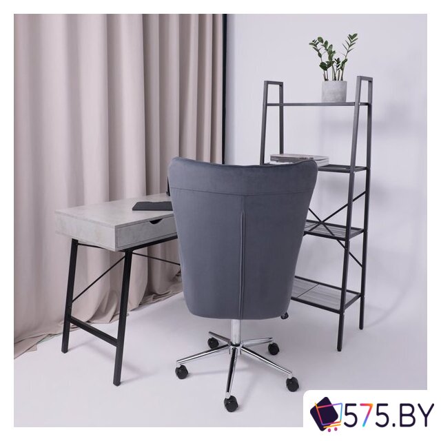 Офисное кресло AksHome Bella XL (chrome Kiton 713 Graphite велюр/графит) в магазине 575.by