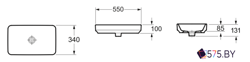 Умывальник Lavinia Boho Bathroom Sink Slim 33311004 в магазине 575.by