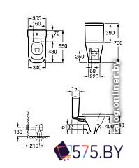 Бачок для унитаза Roca The Gap 734147000Y в магазине 575.by