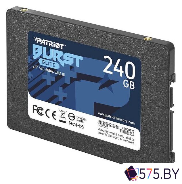 SSD Patriot Burst Elite 240GB PBE240GS25SSDR в магазине 575.by