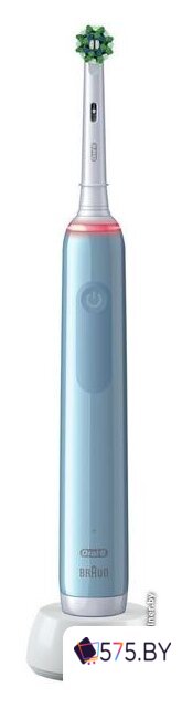 Электрическая зубная щетка Oral-B Pro 3 3000 Cross Action D505.513.3 (голубой) в магазине 575.by