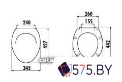 Сиденье для унитаза Creavit Sedef KC0703.01.0000E в магазине 575.by