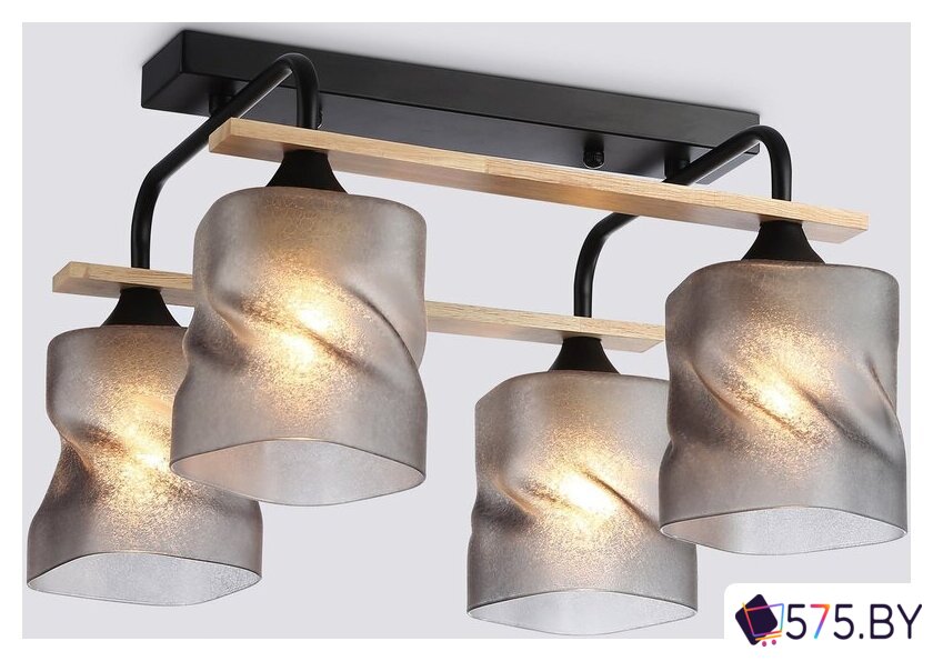Подвесная люстра Ambrella light TR3033249/4 BK/WD (черный/дерево) в магазине 575.by