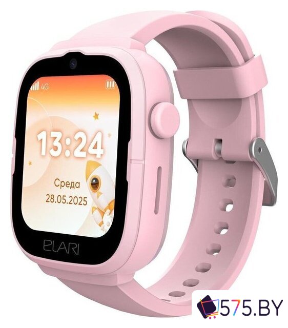 Детские умные часы Elari KidPhone 4G Go (розовый) в магазине 575.by