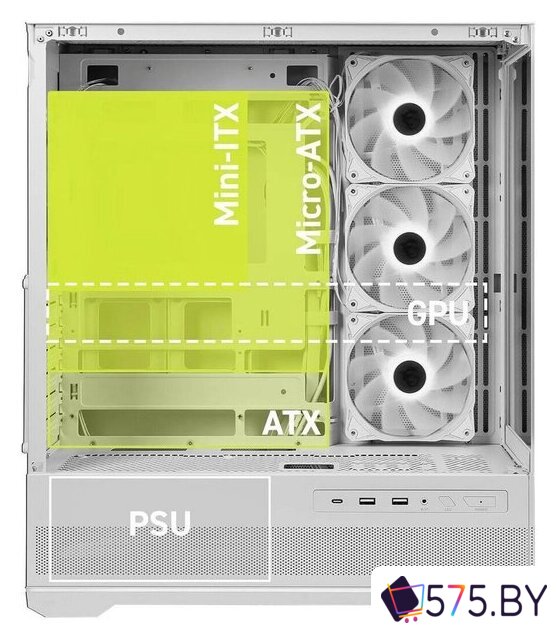 Корпус MSI MAG Pano 110R PZ (белый) в магазине 575.by