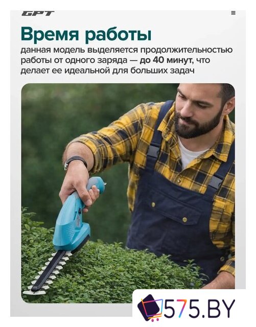 Кусторез + ножницы GPT SGT 360 (с АКБ) в магазине 575.by