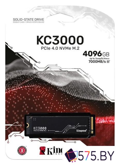SSD Kingston KC3000 4TB SKC3000D/4096G в магазине 575.by