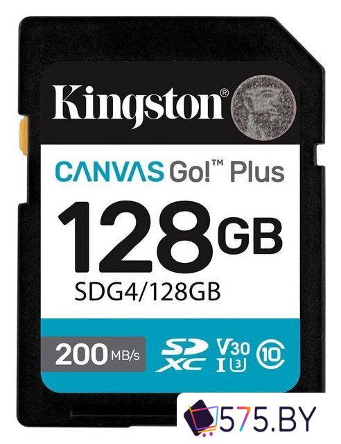 Карта памяти Kingston Canvas Go! Plus SDXC 128GB SDG4/128GB в магазине 575.by