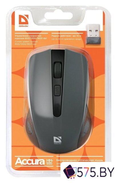 Мышь Defender Accura MM-935 (серый) в магазине 575.by