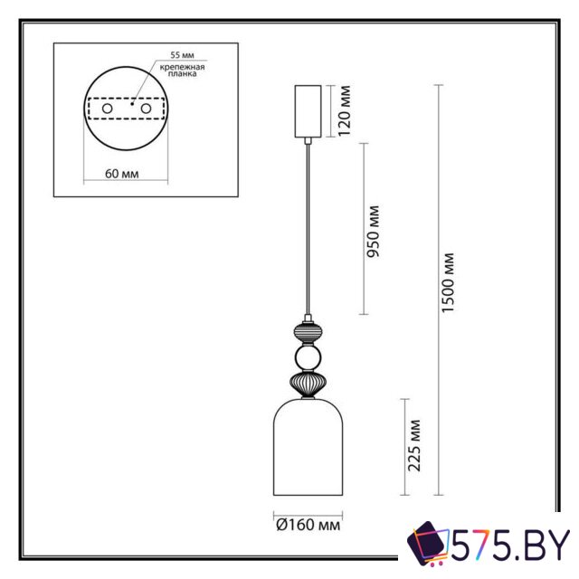 Подвесная люстра Odeon Light Palleta 5046/12L в магазине 575.by