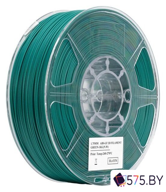 Пластик eSUN ABS-GF ABS-GF175G1TZ1 (1.75мм, 1кг, зеленый) в магазине 575.by