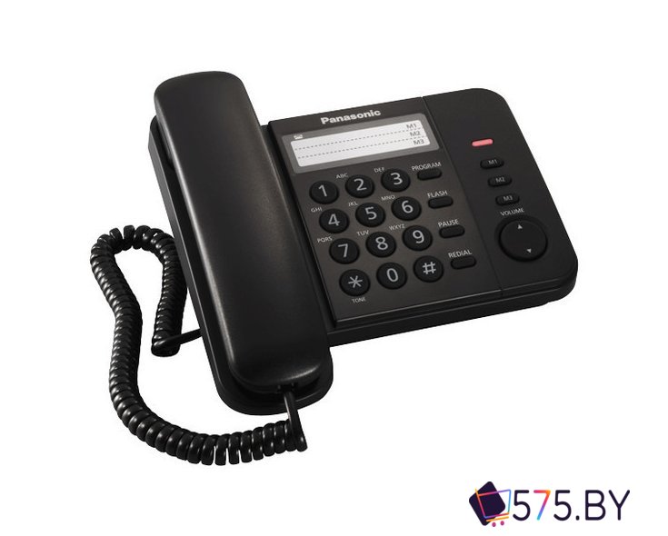 Проводной телефон Panasonic KX-TS2352RUB (черный) в магазине 575.by