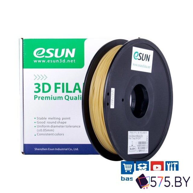 Пластик eSUN PVA PVA175Y05B1 (1.75мм, 500г, натуральный) в магазине 575.by