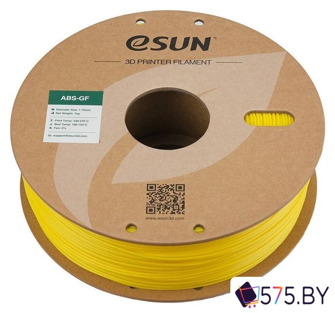 Пластик eSUN ABS-GF ABS-GF175Y1TZ1 (1.75мм, 1кг, желтый) в магазине 575.by