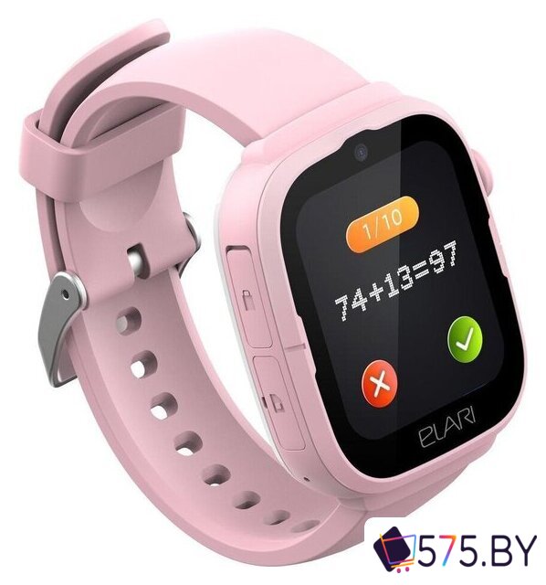 Детские умные часы Elari KidPhone 4G Go (розовый) в магазине 575.by
