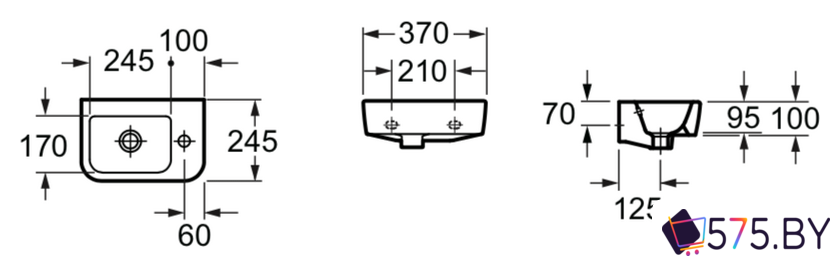 Умывальник Lavinia Boho One 33310001 R в магазине 575.by