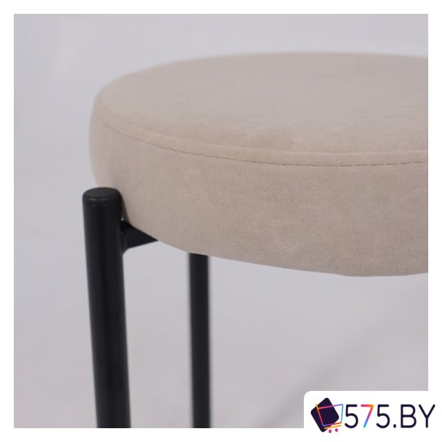 Табурет AksHome BOB (b03 Cream Lux\черный) в магазине 575.by