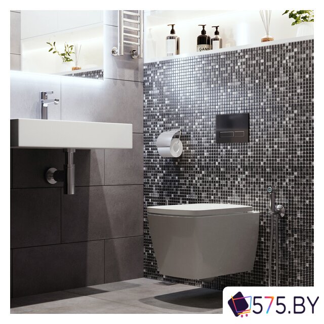 Инсталляция для унитаза Lavinia Boho Relfix 5 в 1 77020051 (черное стекло) в магазине 575.by