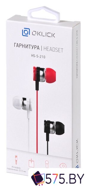 Наушники Оклик HS-S-210 (красный) в магазине 575.by