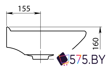 Умывальник Santeri Родничок 37x45.2 [1.3131.0.S00.10B.0] в магазине 575.by